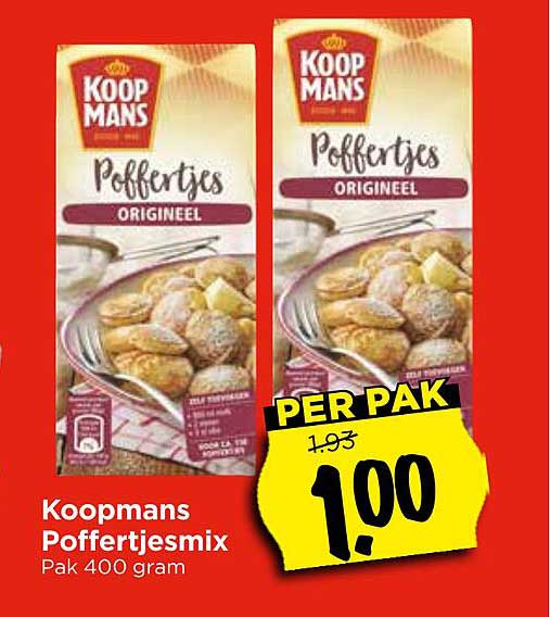 Koopmans Poffertjesmix Origineel Pak 400 gram