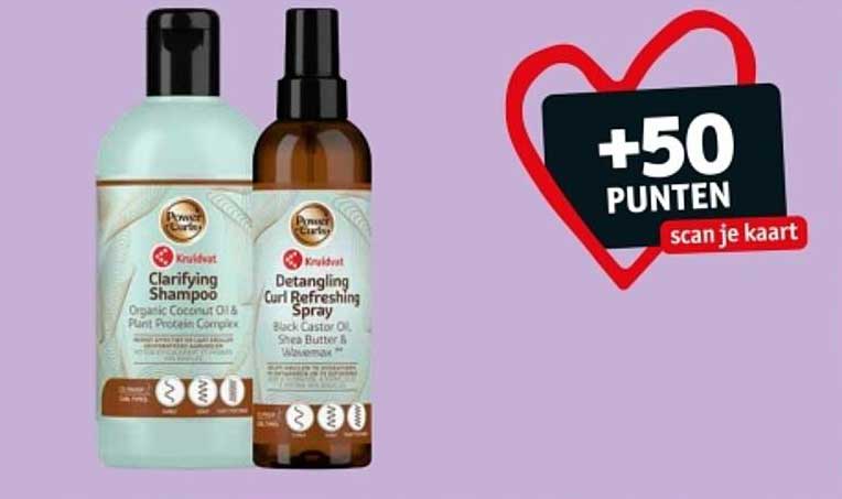 Kruidvat Clarifying Shampoo en Detangling Curl Refreshing Spray