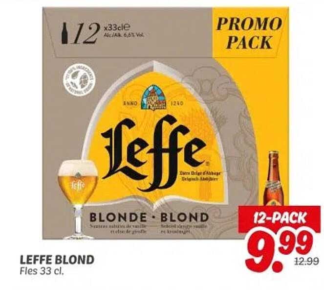 LEFFE BLOND FLES 33 CL PROMO PACK