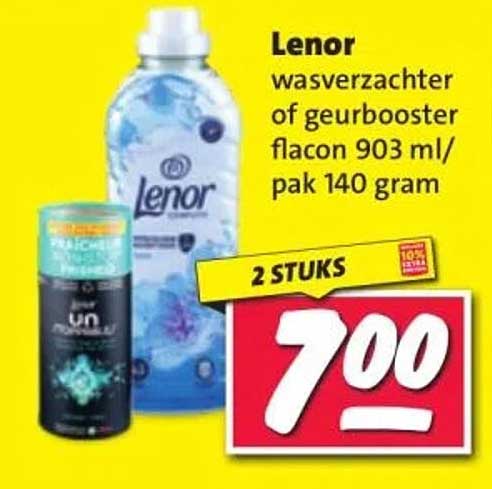 Lenor wasverzachter of geurboster flacon 903 ml/pak 140 gram