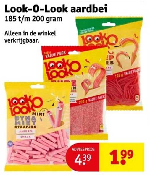 Look-O-Look aardbei 185 t/m 200 gram