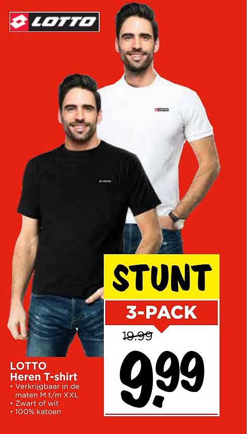 LOTTO Heren T-shirt 3-PACK