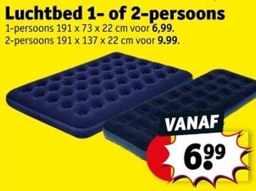 Luchtbed 1- of 2-persoons