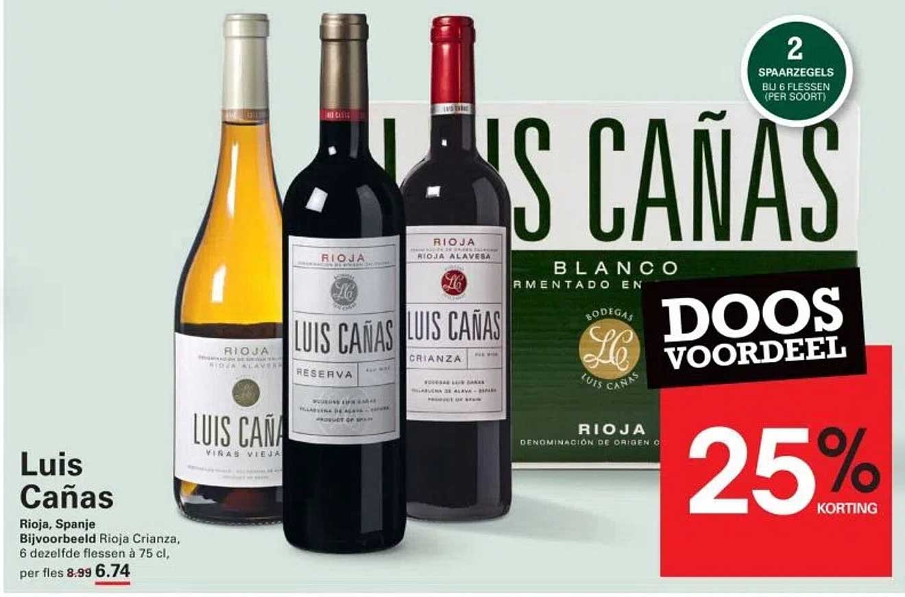 Luis Cañas Rioja Crianza, 6 dezelfde flessen à 75 cl