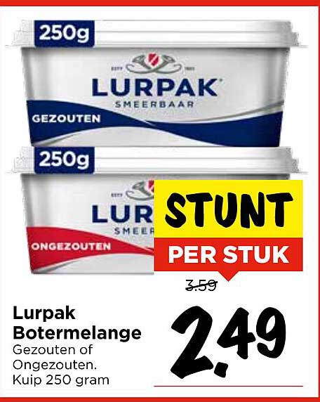 Lurpak Botermelange 250 gram - Gezouten of Ongezouten
