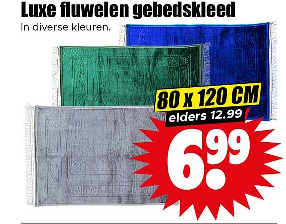 Luxe fluwelen gebedskleed