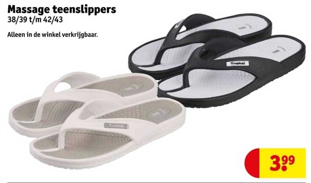 Massage teenslippers
