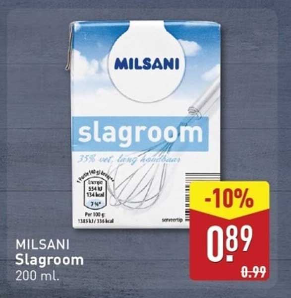 MILSANI Slagroom 200 ml.