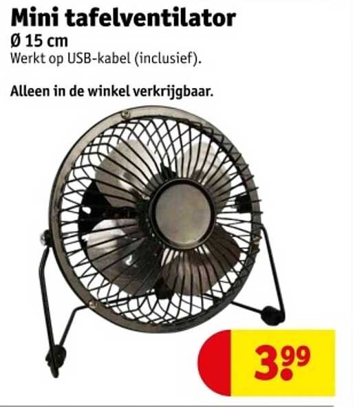 Mini tafelventilator