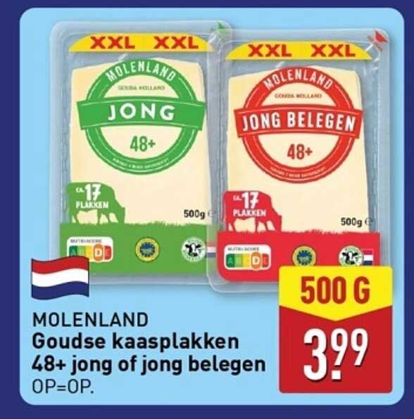 MOLENLAND Goudse kaasplakken 48+ jong of jong belegen