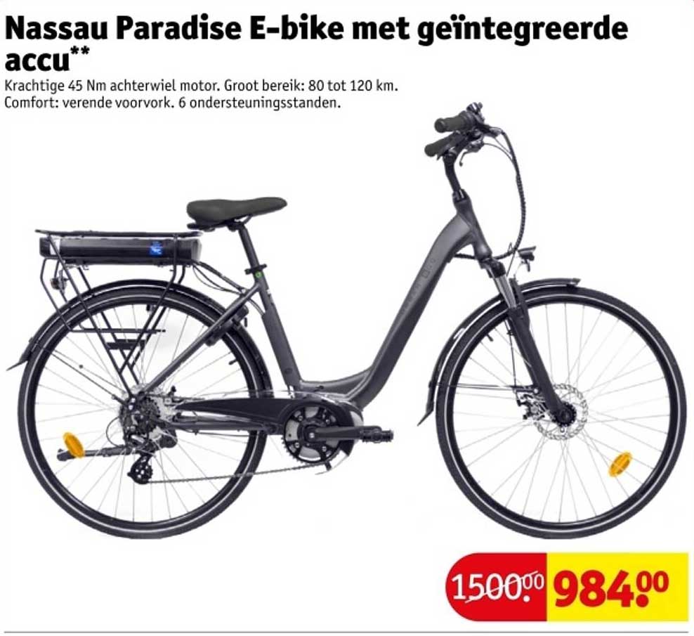 Nassau Paradise E-bike met geïntegreerde accu