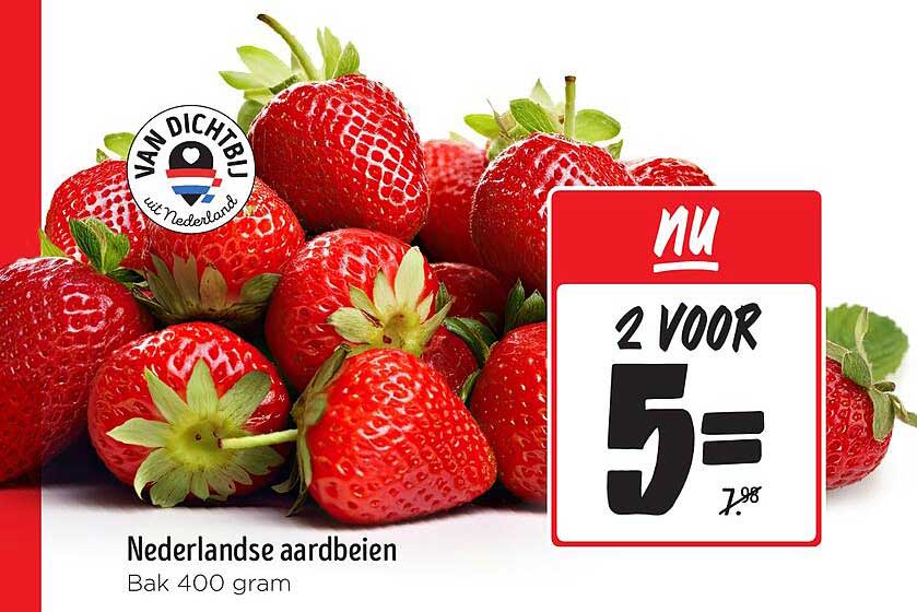 Nederlandse aardbeien Bak 400 gram