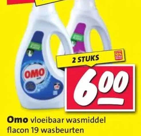 Omo vloeibaar wasmiddel flacon 19 wasbeurten