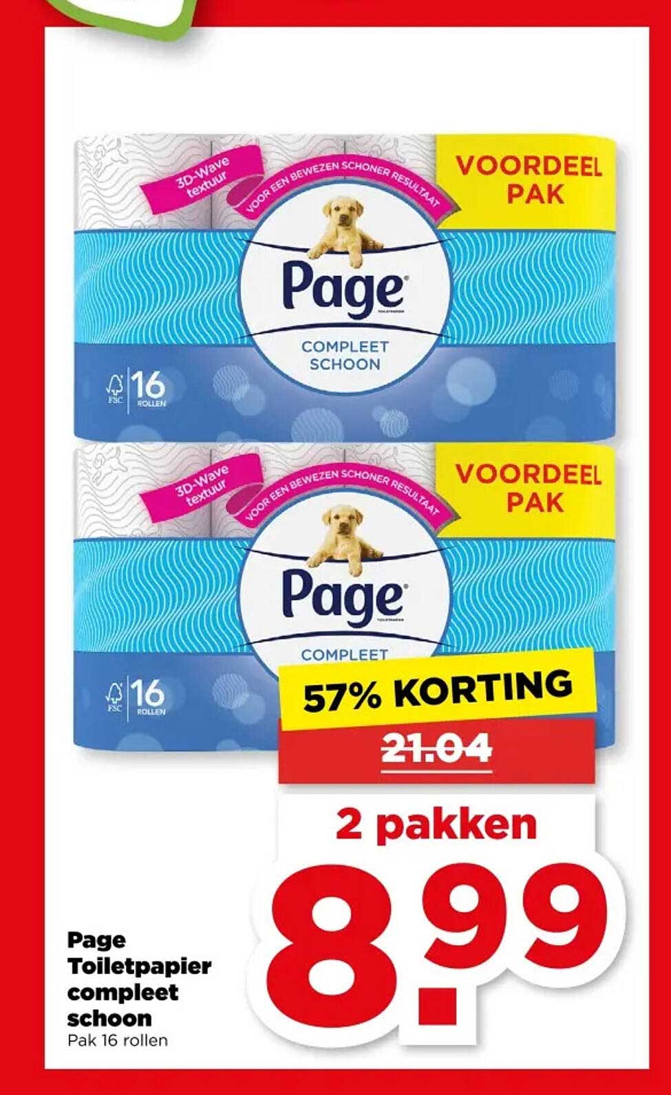 Page Toiletpapier compleet schoon