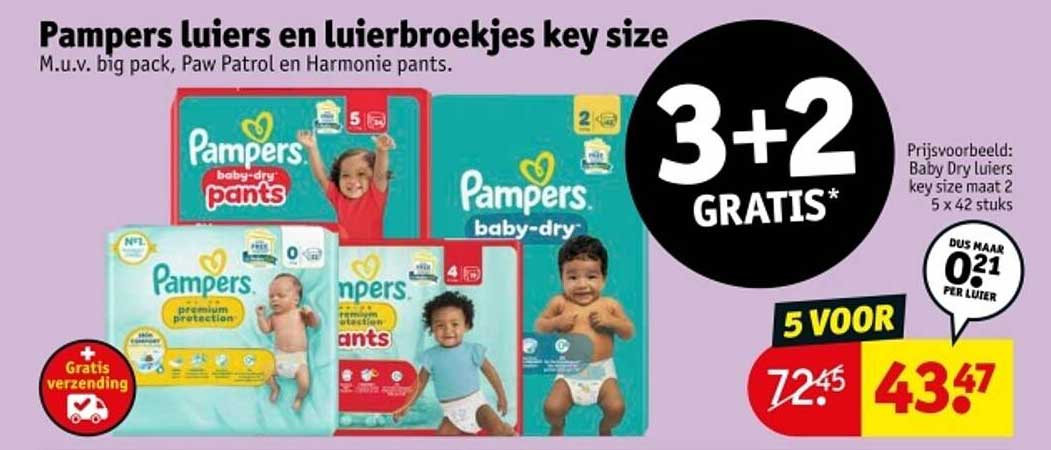 Pampers luiers en luierbroekjes key size
