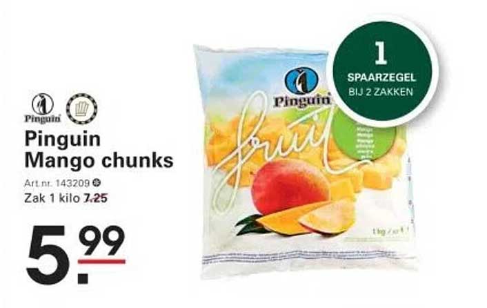 Pinguïn Mango chunks