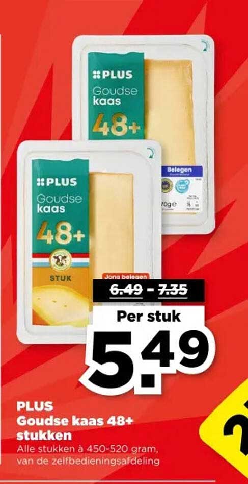 PLUS Goudse kaas 48+ stukken