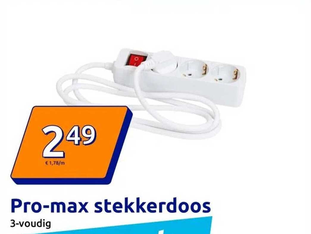 Pro-max stekkerdoos 3-voudig