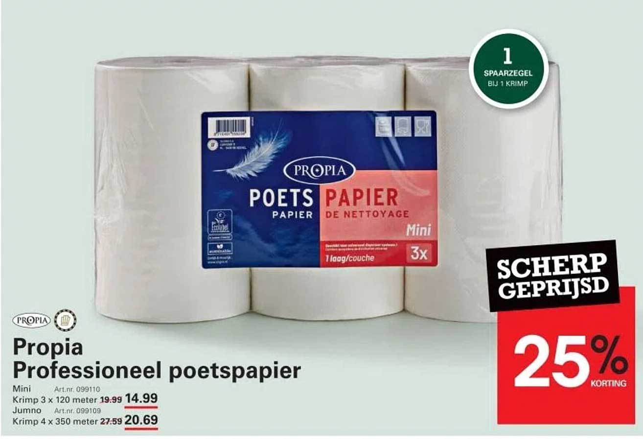 Propia Professioneel poetspapier Mini