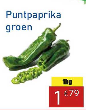 Puntpaprika groen