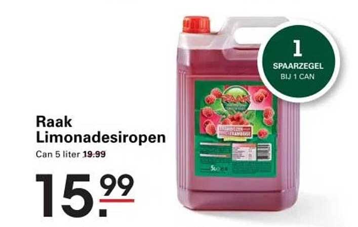 Raak Limonadesiropen Can 5 liter