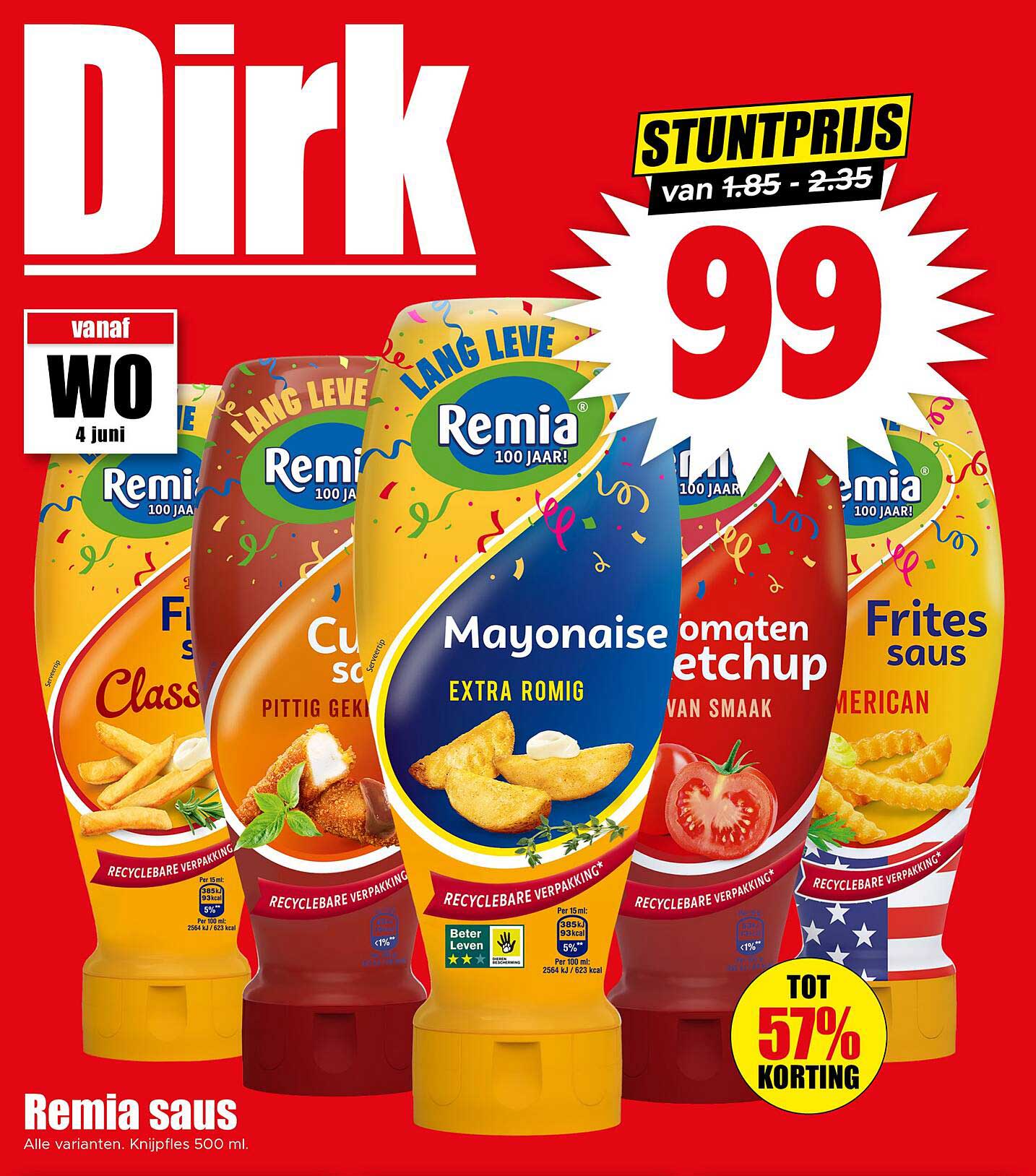 Remia sauzen vanaf 0,99