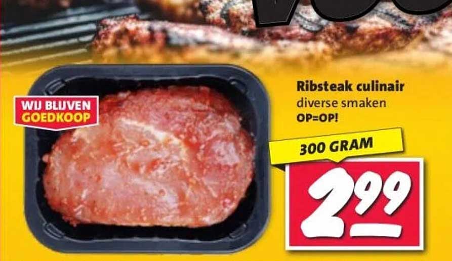 Ribsteak culinair diverse smaken