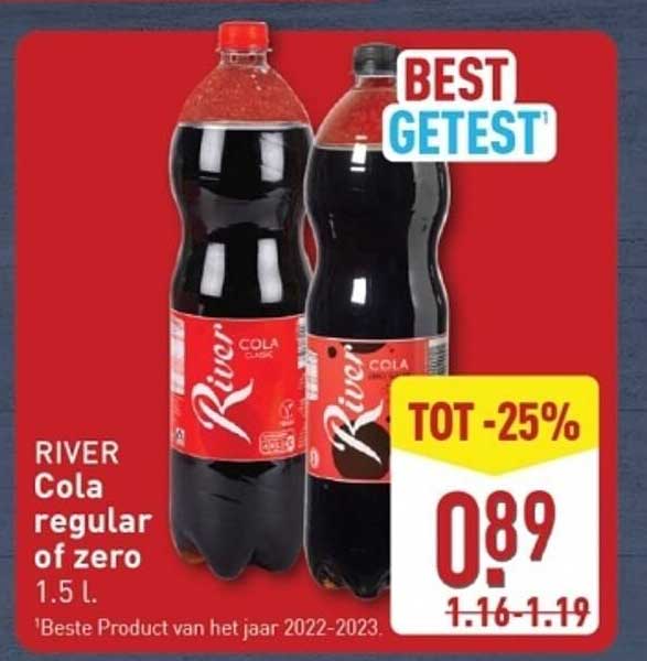 RIVER Cola regular of zero 1.5 L
