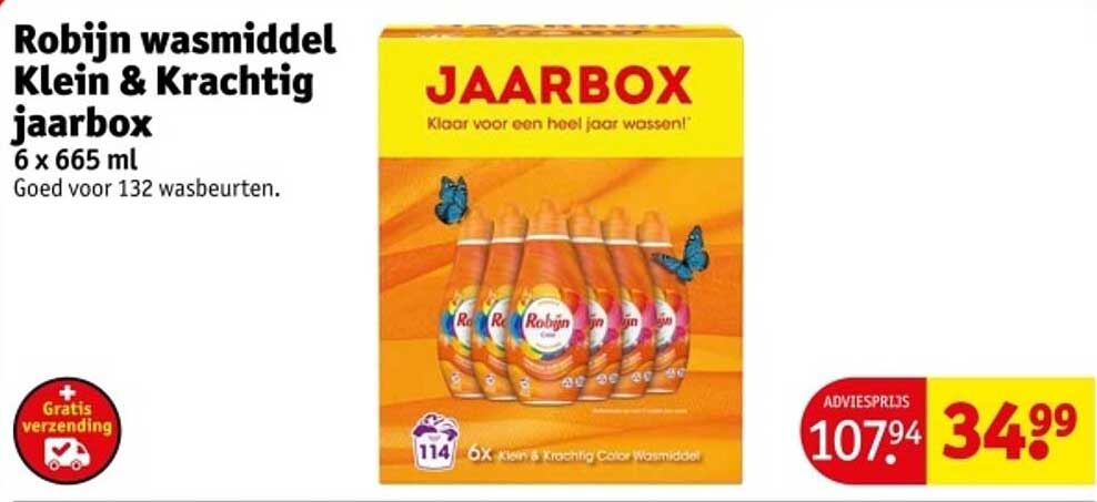 Robijn wasmiddel Klein & Krachtig jaarbox