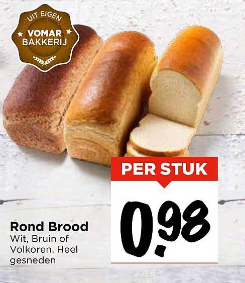 Rond Brood - Wit, Bruin of Volkoren