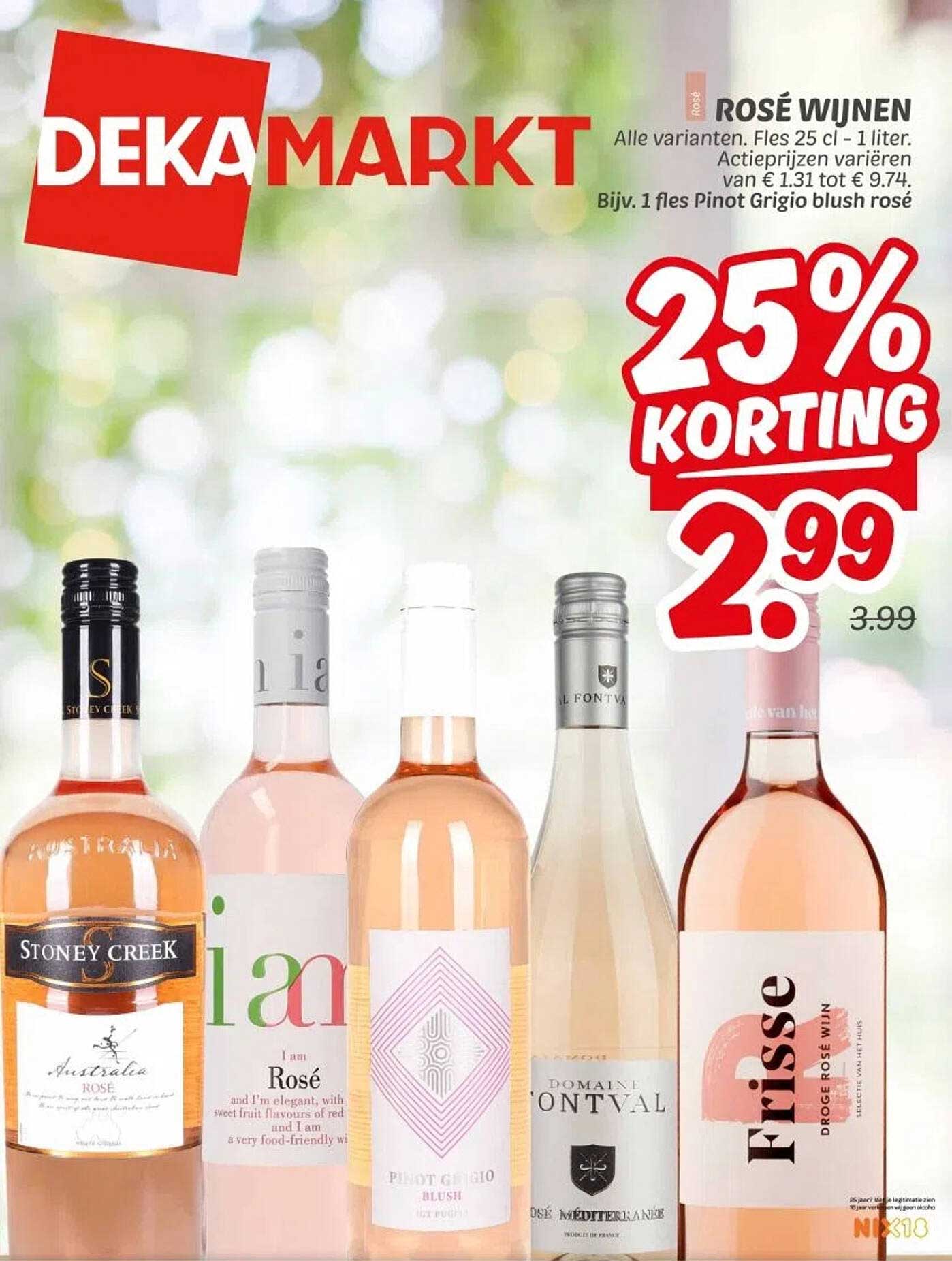 ROZE WIJNEN, 25% KORTING