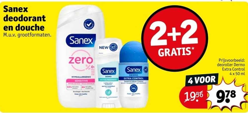 Sanex deodorant en douche M.u.v. grootformaten