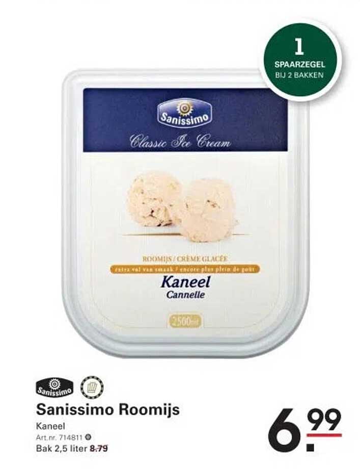 Sanissimo Roomijs Kaneel 2,5 liter