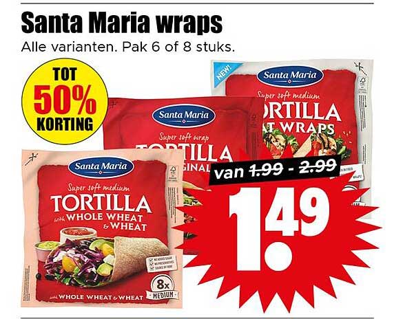 Santa Maria wraps