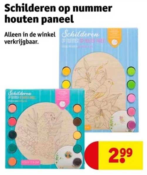 Schilderen op nummer houten paneel