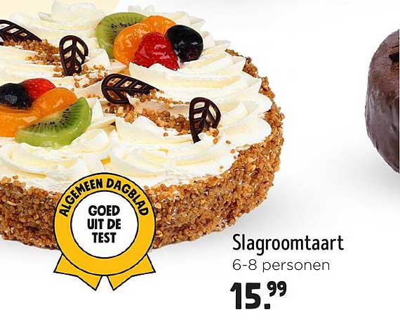 Slagroomtaart 6-8 personen