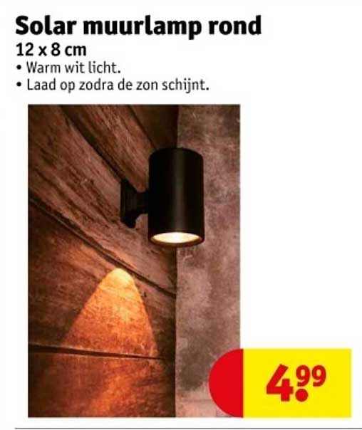Solar muurlamp rond