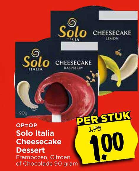Solo Italia Cheesecake Dessert