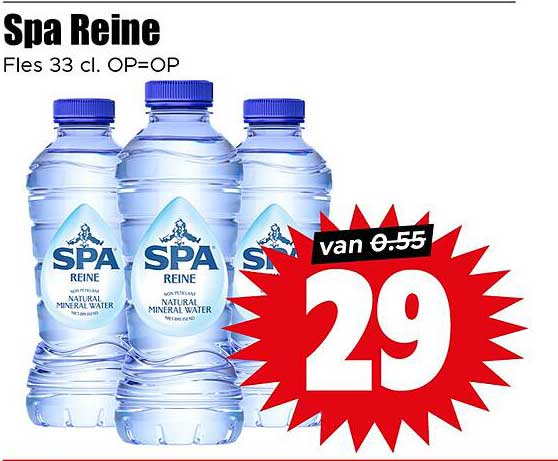 Spa Reine Fles 33 cl. OP=OP