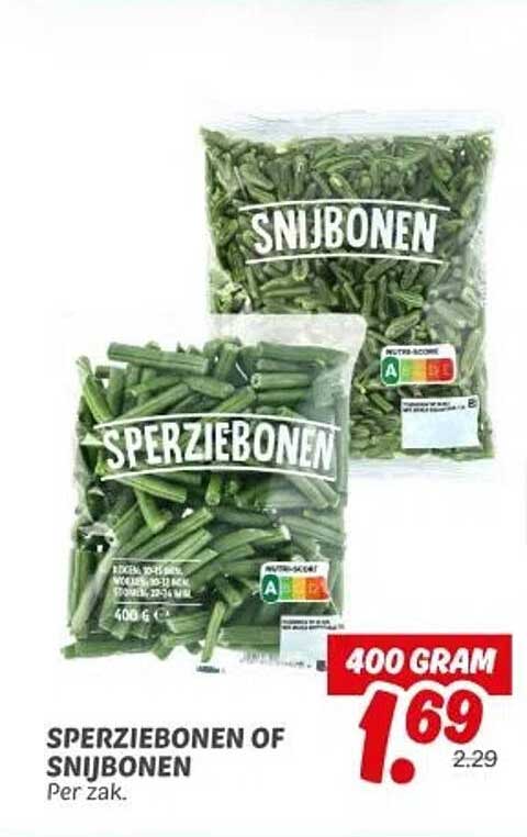 Sperziebonen of snijbonen