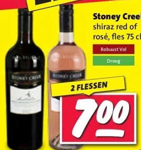 Stoney Creek shiraz red of rosé, fles 75 cl