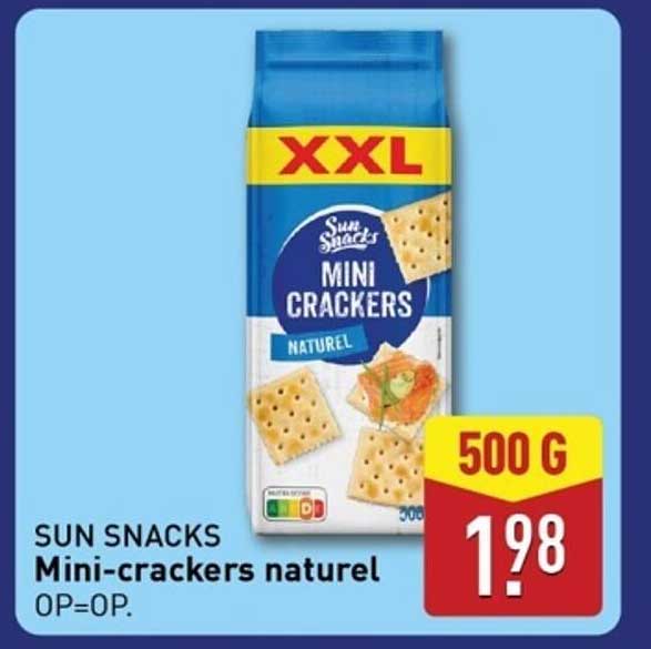 SUN SNACKS Mini-crackers natuur