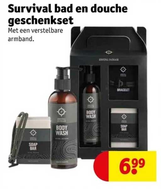Survival bad en douche geschenkset