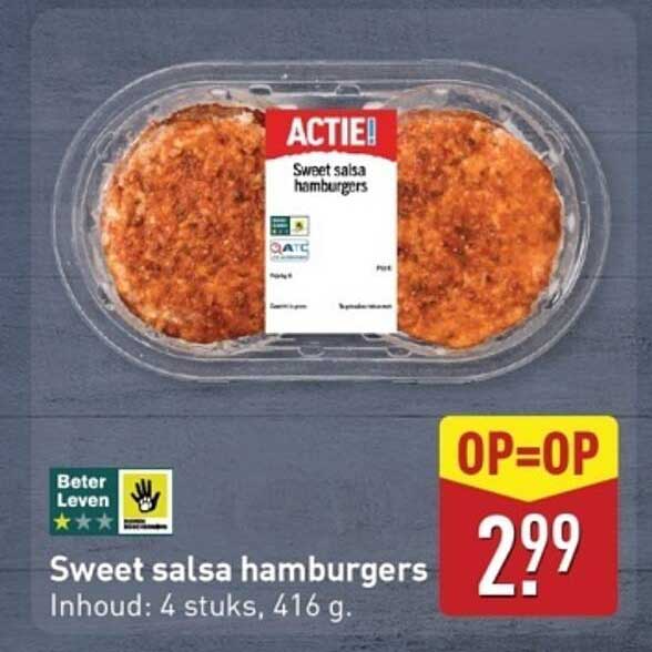 Sweet salsa hamburgers