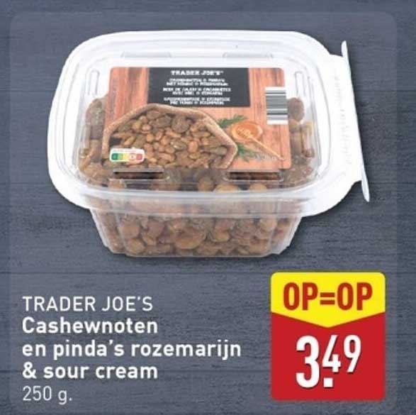 TRADER JOE’S Cashewnoten en pinda’s rozemarijn & sour cream