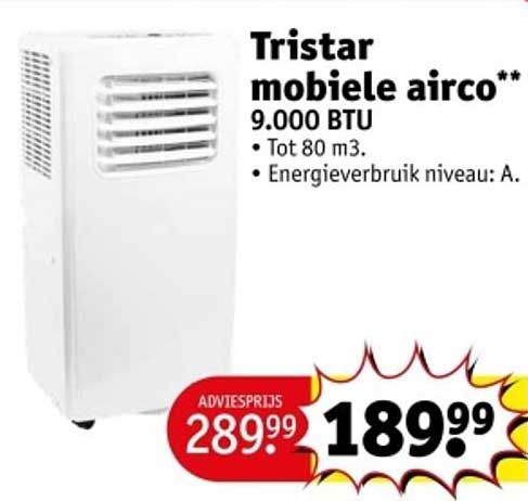Tristar mobiele airco** 9.000 BTU