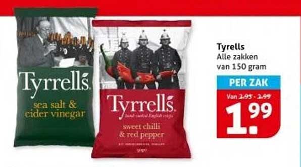 Tyrrell's Alle zakken van 150 gram
