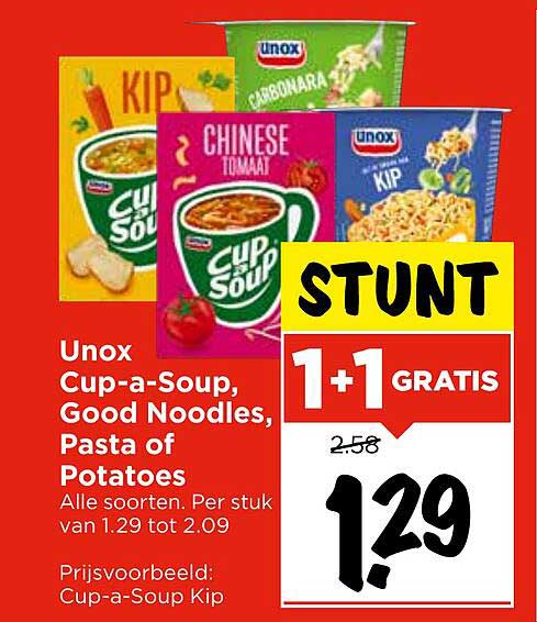 Unox Cup-a-Soup, Good Noodles, Pasta of Potatoes