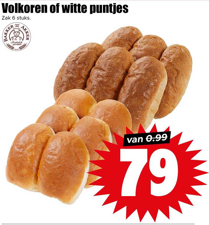 Volkoren of witte puntjes