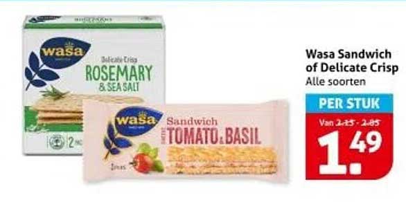Wasa Sandwich of Delicate Crisp Alle soorten